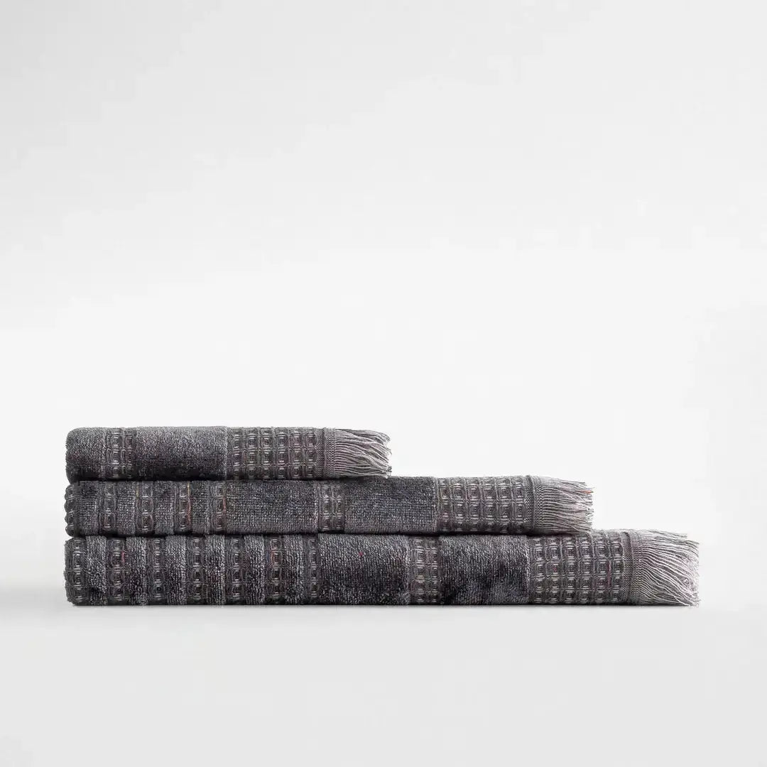 Zestaw 3 ręczników Zeus – 100% Organiczna Turecka Bawełna, Antracyt Wivanco Bedding