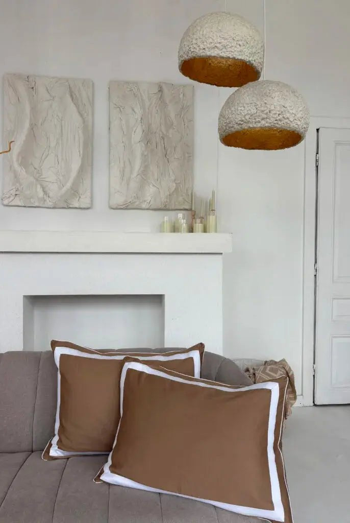 Literie en Satin Mercerisé – Caramel & Blanc, 100% Coton Turc, 140 g/m², Wivanco Bedding Exclusive Edition