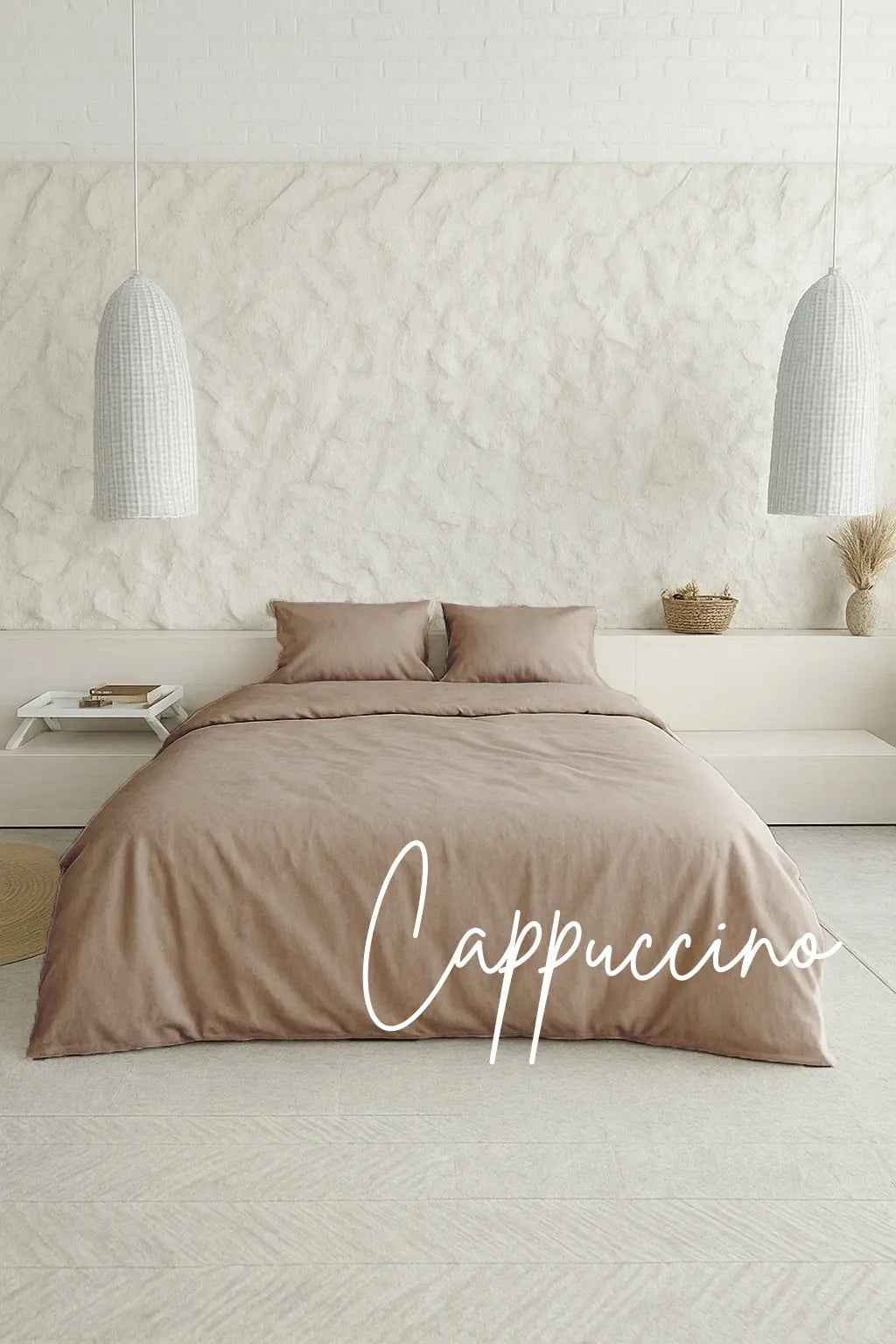 Pościel Satynowa Cappuccino – 100% Bawełna Turecka, 140g, Luksus Hotelowy