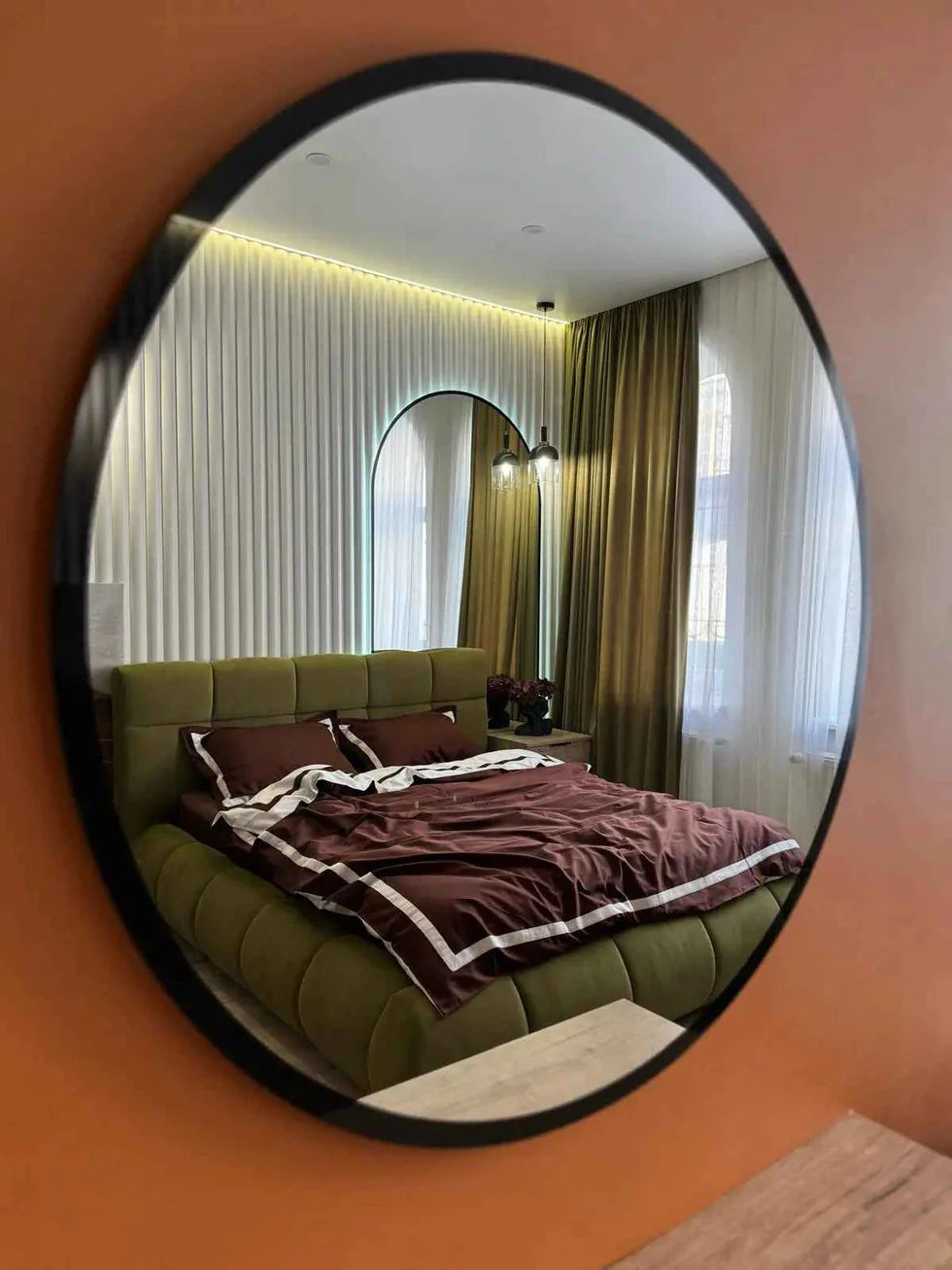 Mercerized Satin Cotton Bedding in Brown & White – 100% Turkish Cotton, 140 g/m², Oxford Finish