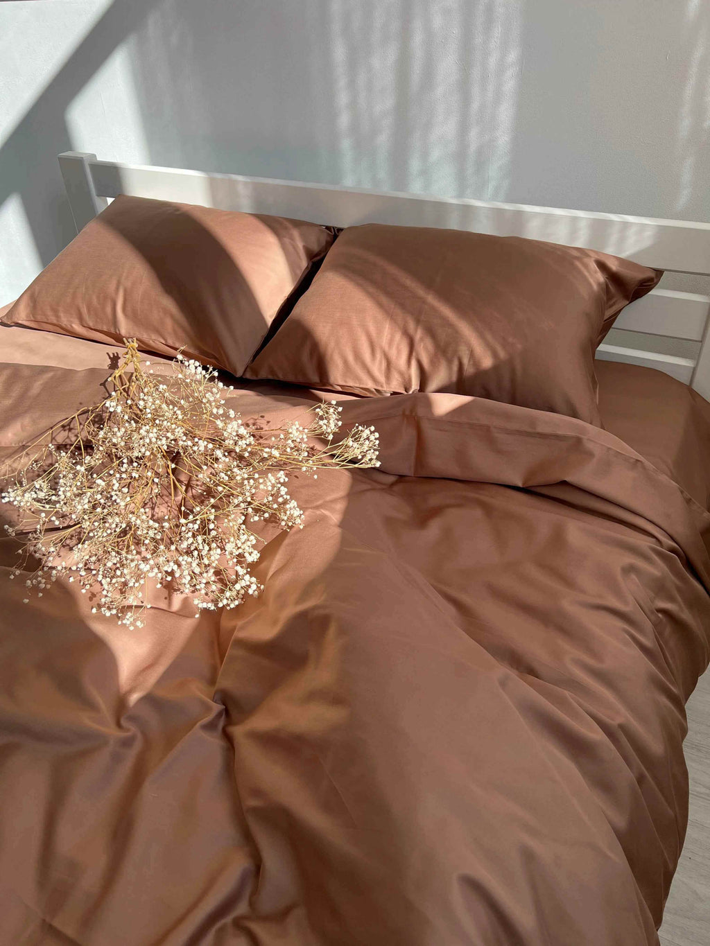 Copper Satin Bedding – 100% Turkish Cotton, 140 g/m², Hotel Luxury