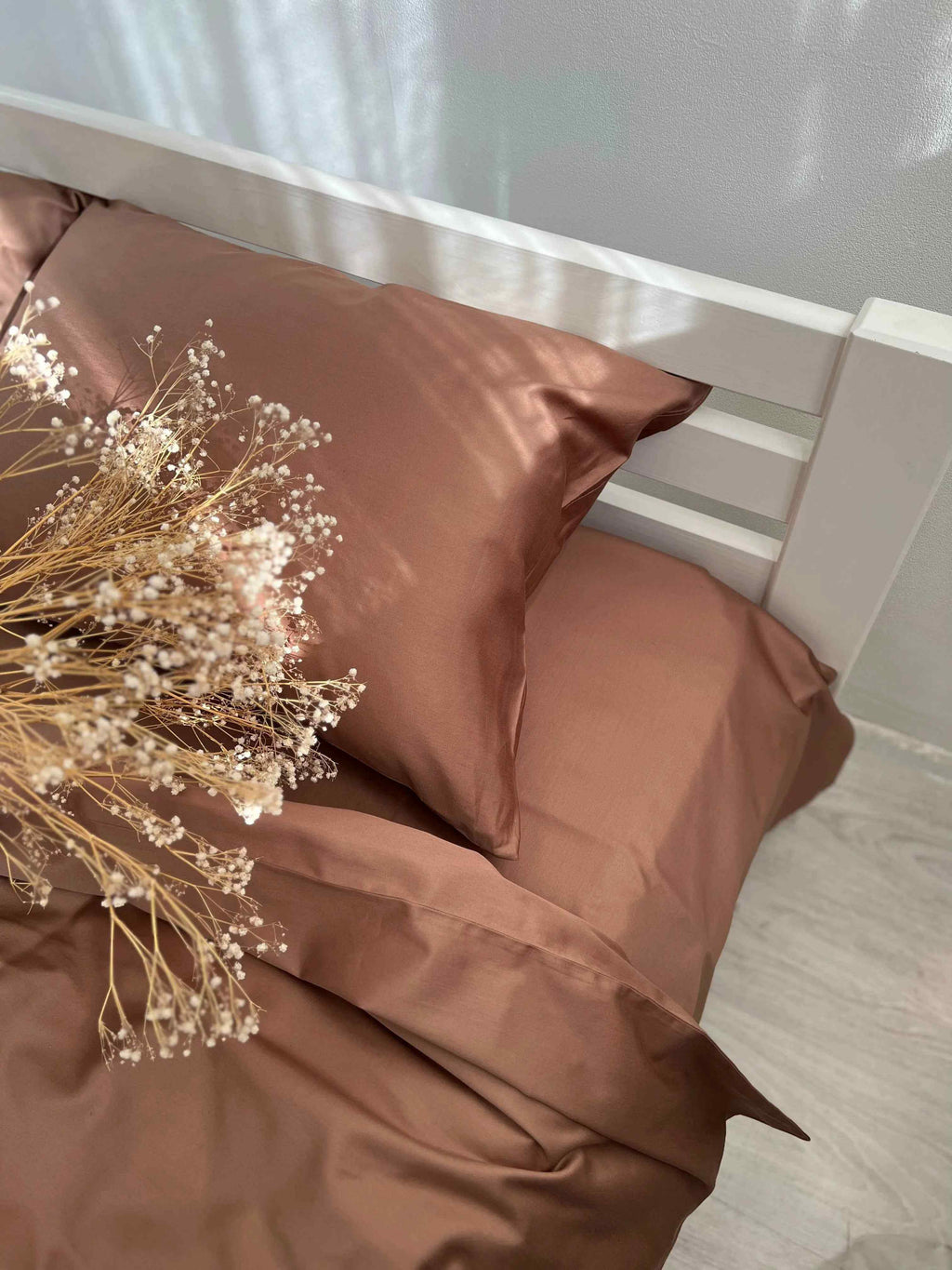 Copper Satin Bedding – 100% Turkish Cotton, 140 g/m², Hotel Luxury