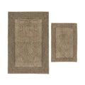 Petra Bathroom Mat Set (2 Pieces) – 100% Turkish Combed Cotton, Beige