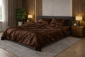 Chocolate Satin Bedding – 100% Turkish Cotton, 140 g/m², Luxurious Quality
