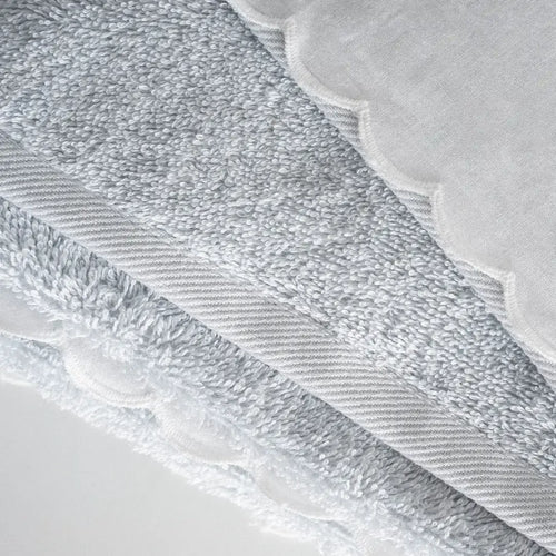 Derin Bath Towel Set (2 Pieces) – Women’s, 100% Organic Cotton, Hand-Embroidered, Light Blue