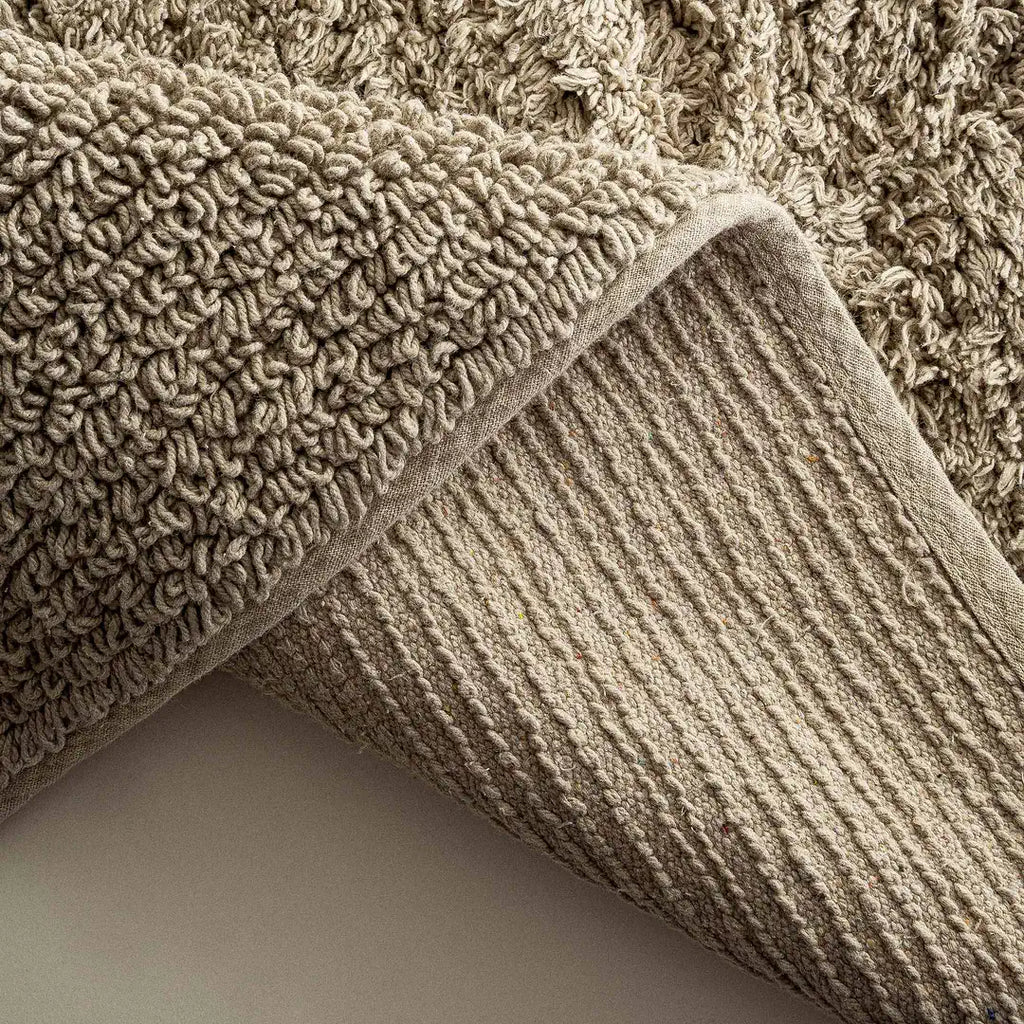 Petra Bathroom Mat Set (2 Pieces) – 100% Turkish Combed Cotton, Beige