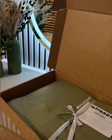 Olive Satin Bedding – 100% Turkish Cotton, 140 g/m², Hotel Luxury